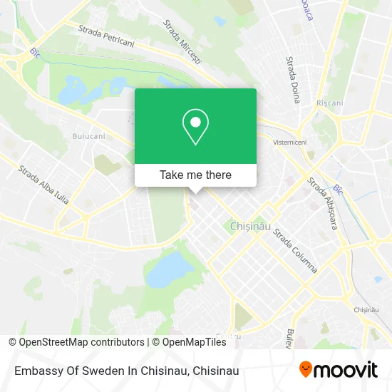 Embassy Of Sweden In Chisinau map