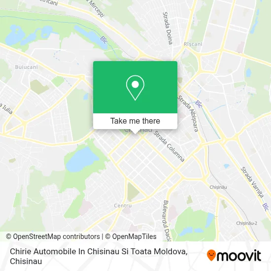 Chirie Automobile In Chisinau Si Toata Moldova map