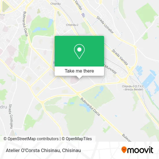 Atelier O'Corsta Chisinau map