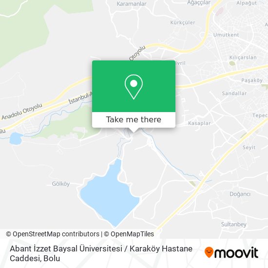 Abant İzzet Baysal Üniversitesi / Karaköy Hastane Caddesi map