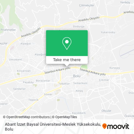 Abant İzzet Baysal Üniversitesi-Meslek Yüksekokulu map