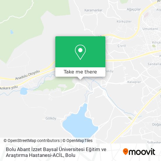 Bolu Abant İzzet Baysal Üniversitesi Eğitim ve Araştırma Hastanesi-ACİL map