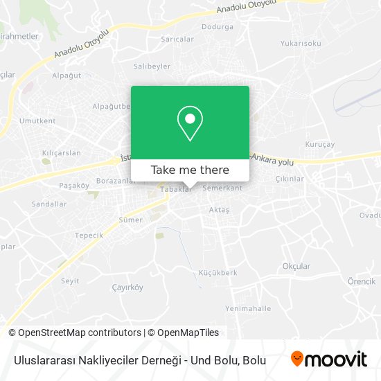 Uluslararası Nakliyeciler Derneği - Und Bolu map