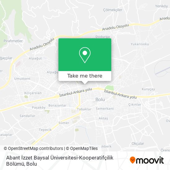 Abant İzzet Baysal Üniversitesi-Kooperatifçilik Bölümü map