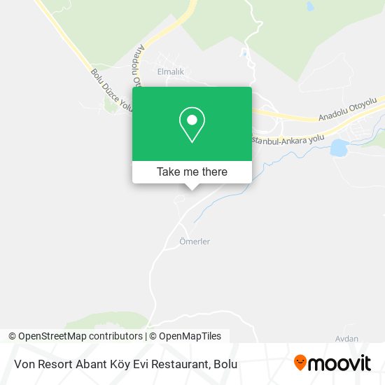 Von Resort Abant Köy Evi Restaurant map