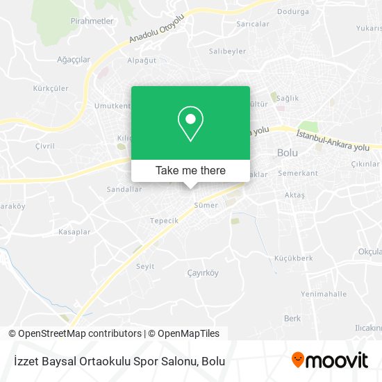 İzzet Baysal Ortaokulu Spor Salonu map
