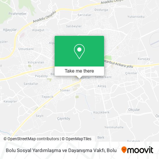 Bolu Sosyal Yardımlaşma ve Dayanışma Vakfı map