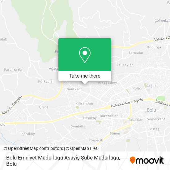 Bolu Emniyet Müdürlüğü Asayiş Şube Müdürlüğü map