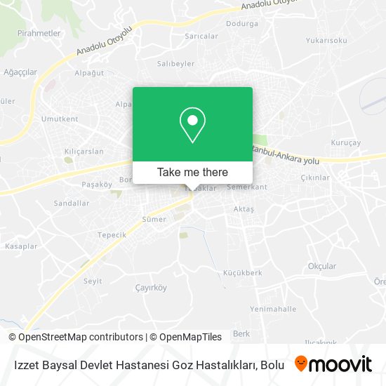 Izzet Baysal Devlet Hastanesi Goz Hastalıkları map