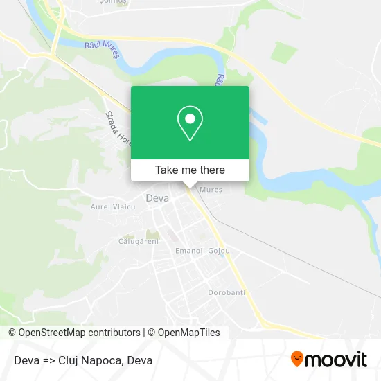 Deva => Cluj Napoca map