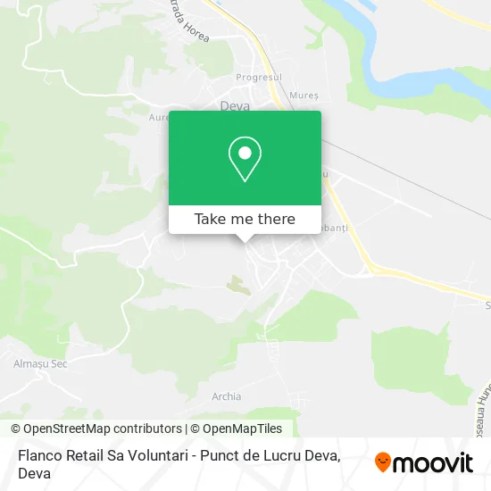 Flanco Retail Sa Voluntari - Punct de Lucru Deva map