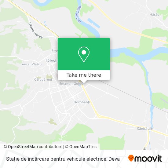 Stație de încărcare pentru vehicule electrice map