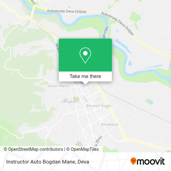 Instructor Auto Bogdan Mane map