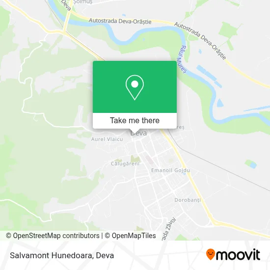 Salvamont Hunedoara map