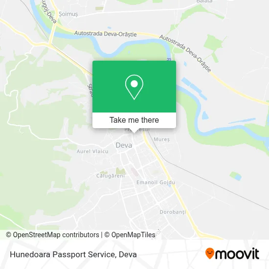 Hunedoara Passport Service map