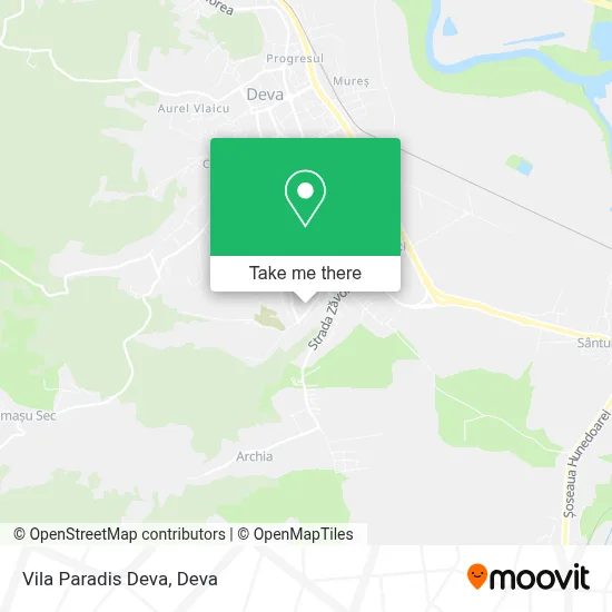 Vila Paradis Deva map