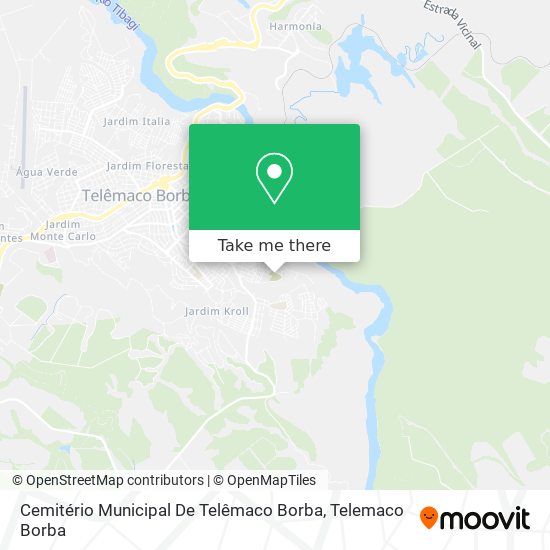 Mapa Cemitério Municipal De Telêmaco Borba