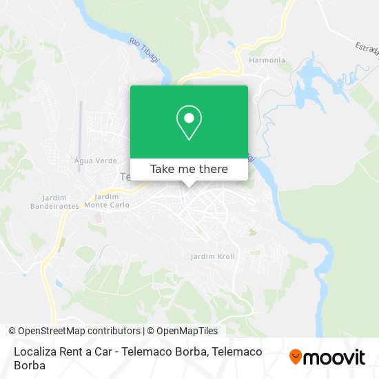 Localiza Rent a Car - Telemaco Borba map