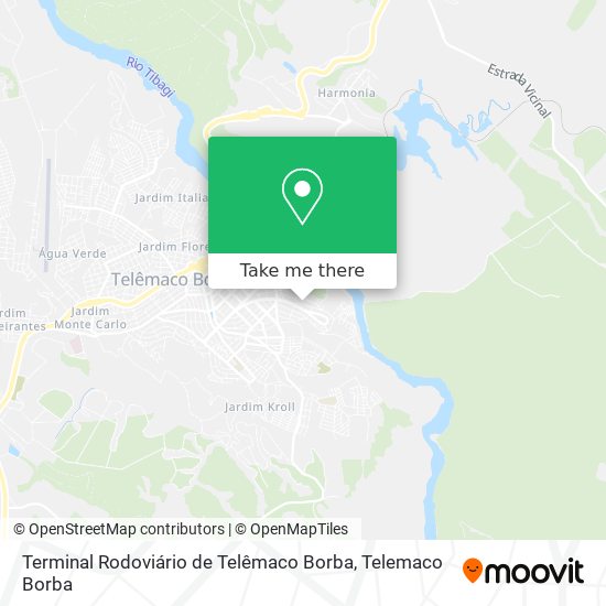 Terminal Rodoviário de Telêmaco Borba map