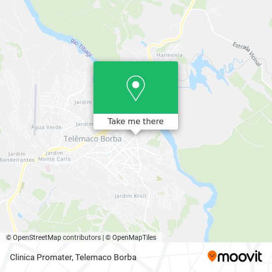 How to get to Clinica Promater in Telêmaco Borba by Bus?