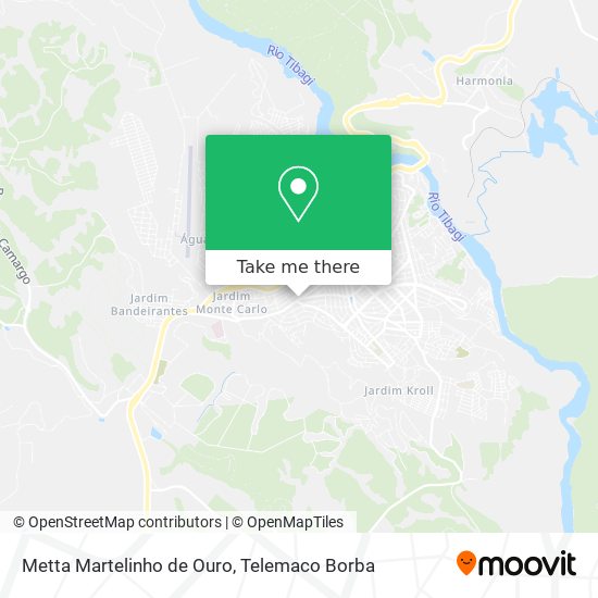 Mapa Metta Martelinho de Ouro