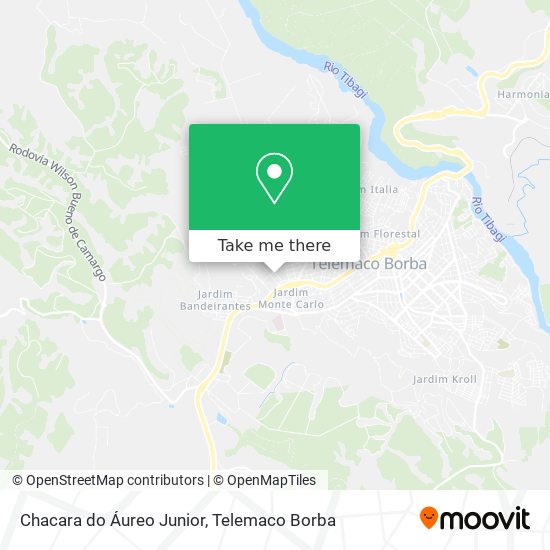 Chacara do Áureo Junior map