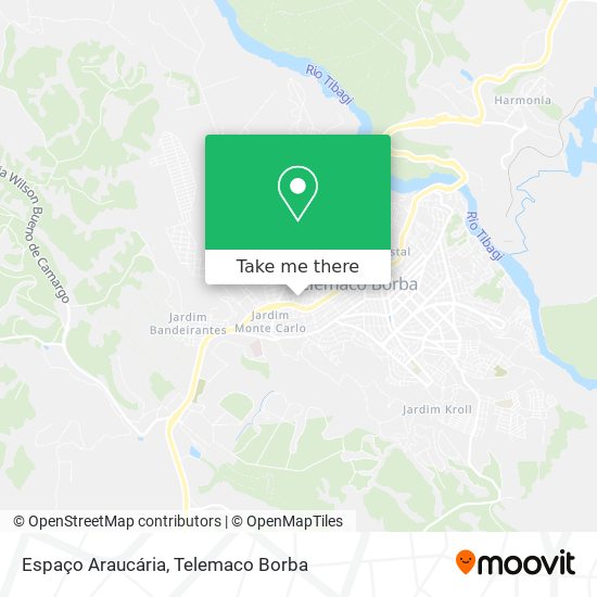 Espaço Araucária map