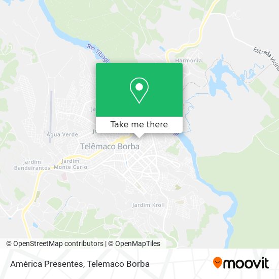 América Presentes map
