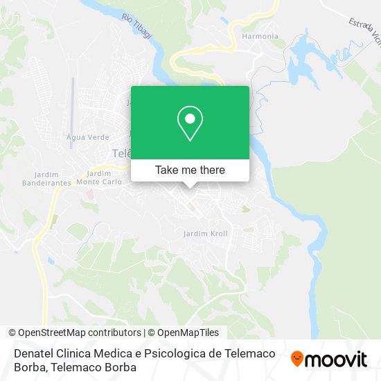 Mapa Denatel Clinica Medica e Psicologica de Telemaco Borba