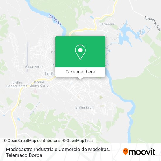 Mapa Madecastro Industria e Comercio de Madeiras