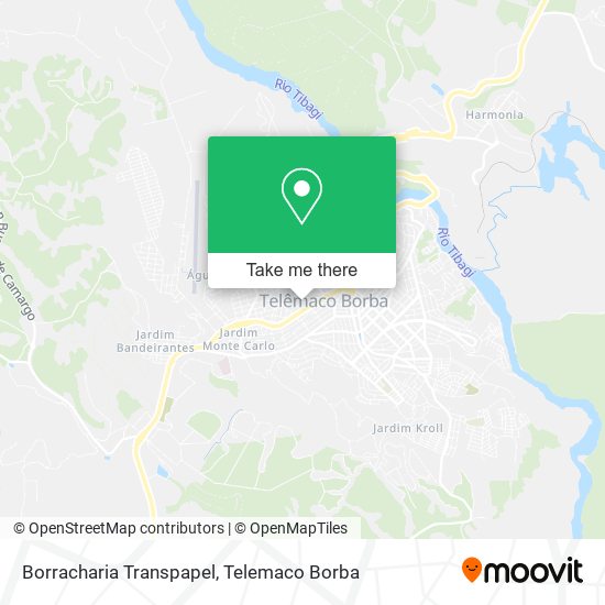 Borracharia Transpapel map