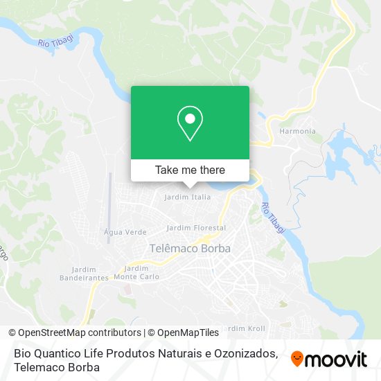 Mapa Bio Quantico Life Produtos Naturais e Ozonizados