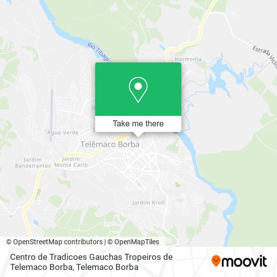 Mapa Centro de Tradicoes Gauchas Tropeiros de Telemaco Borba