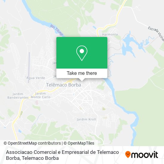 Mapa Associacao Comercial e Empresarial de Telemaco Borba