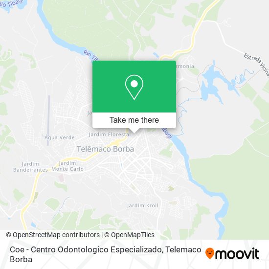 Mapa Coe - Centro Odontologico Especializado