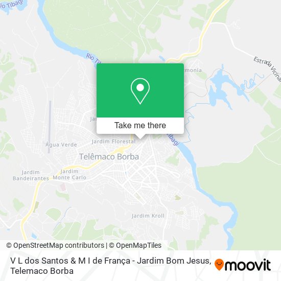 Mapa V L dos Santos & M I de França - Jardim Bom Jesus