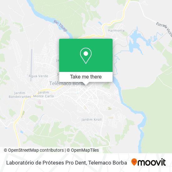 Mapa Laboratório de Próteses Pro Dent