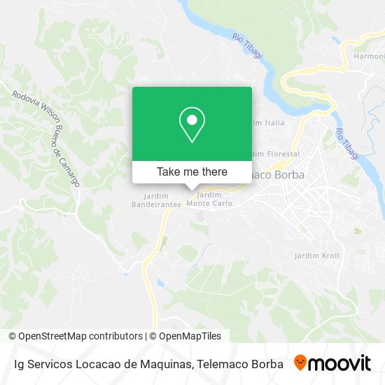 Mapa Ig Servicos Locacao de Maquinas