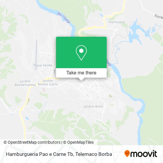 Mapa Hamburgueria Pao e Carne Tb