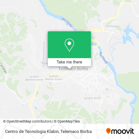 Mapa Centro de Tecnologia Klabin