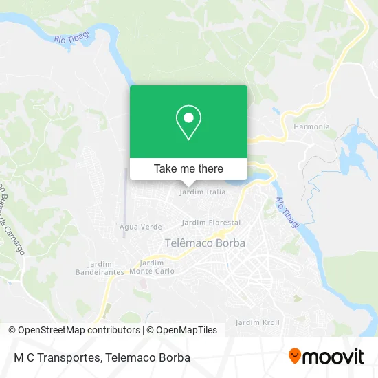 M C Transportes map