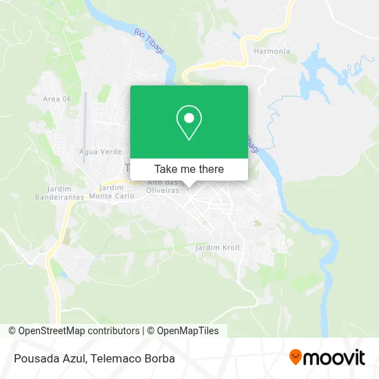 Pousada Azul map