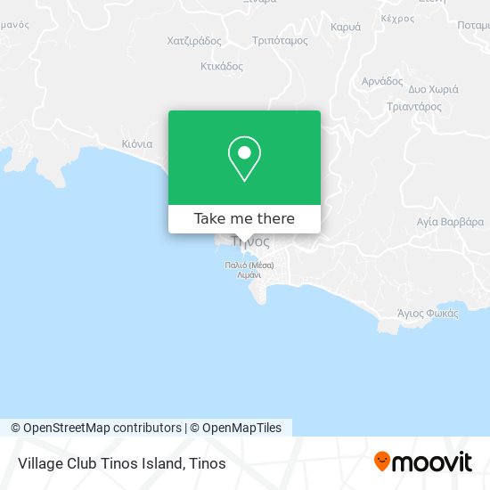 Village Club Tinos Island map