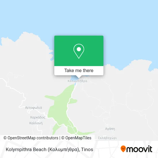 Kolympithra Beach (Κολυμπήθρα) map