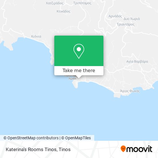 Katerina's Rooms Tinos map