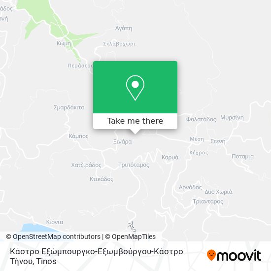 Κάστρο Εξώμπουργκο-Εξωμβούργου-Κάστρο Τήνου map