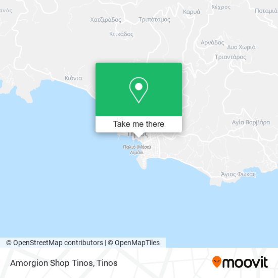 Amorgion Shop Tinos map