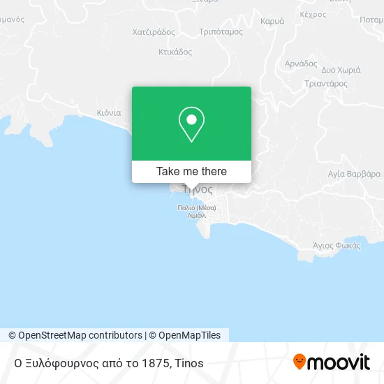 Ο Ξυλόφουρνος από το 1875 map