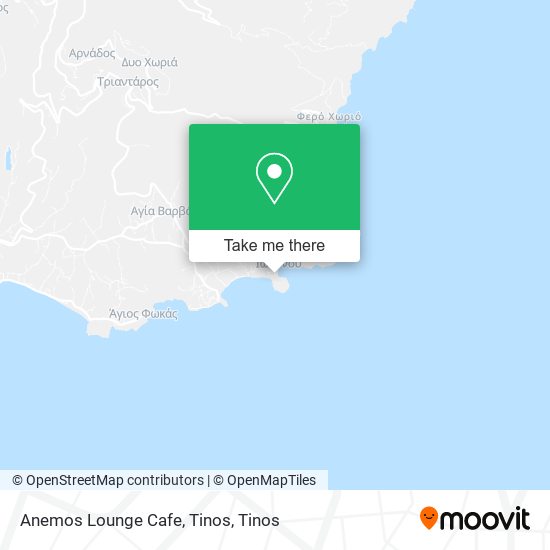 Anemos Lounge Cafe, Tinos map