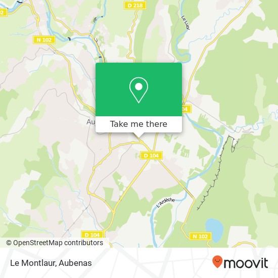 Le Montlaur, N102 07200 Aubenas map